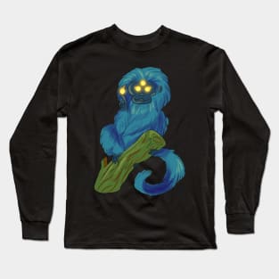 Blue Shadow Monkey Long Sleeve T-Shirt